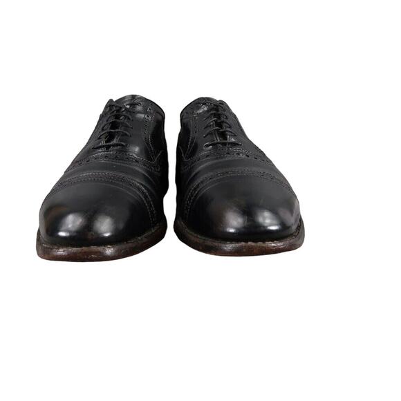 Allen Edmonds Shoes Mens 11 Oxford Leather Black Classic Brogue Cap Toe Formal main image 6